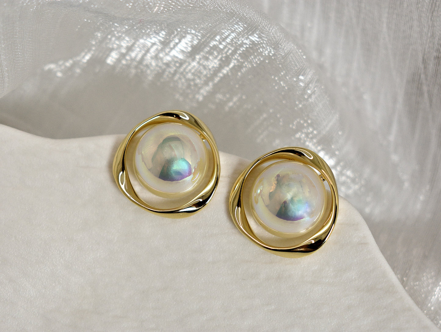 Asymmetrical Pearl Earrings