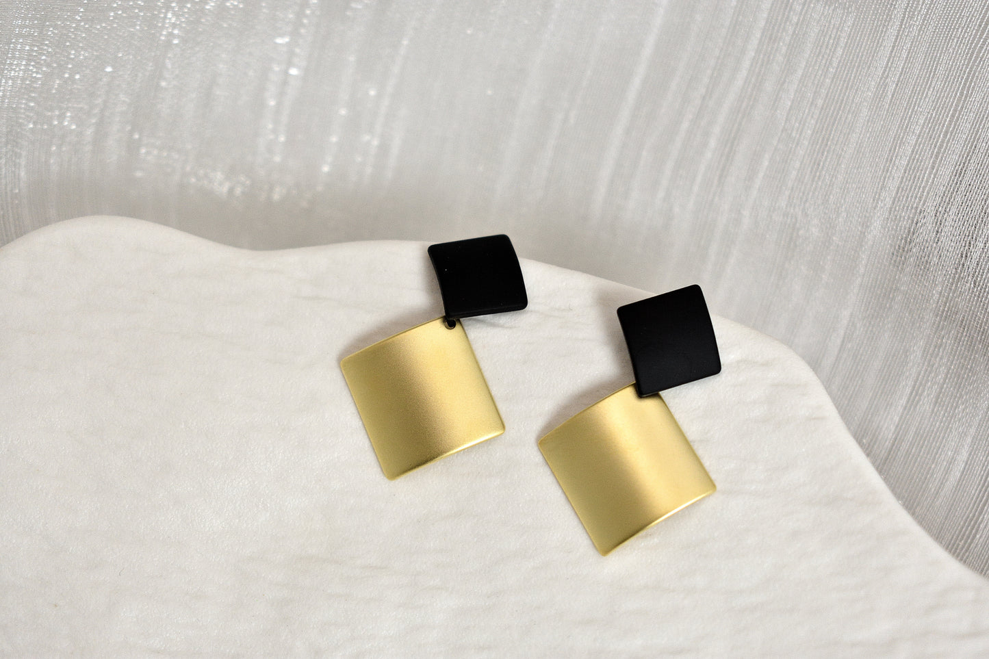 Unique Personality Brushed Steel Scrub Earrings