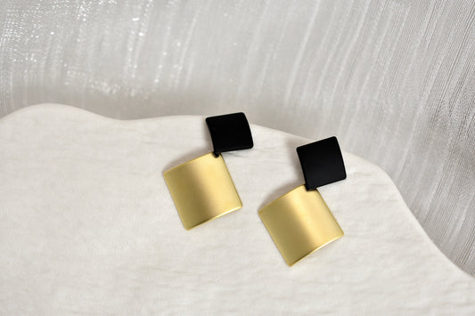 Unique Personality Brushed Steel Scrub Earrings