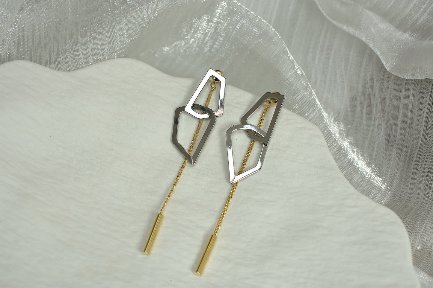 Asymmetrical Detachable Earrings