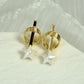 Unique Seashell Star Design Earrings 14k gold plated