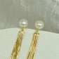 Swarovski Pearl Long Tassel Earrings