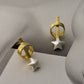 Unique Seashell Star Design Earrings 14k gold plated